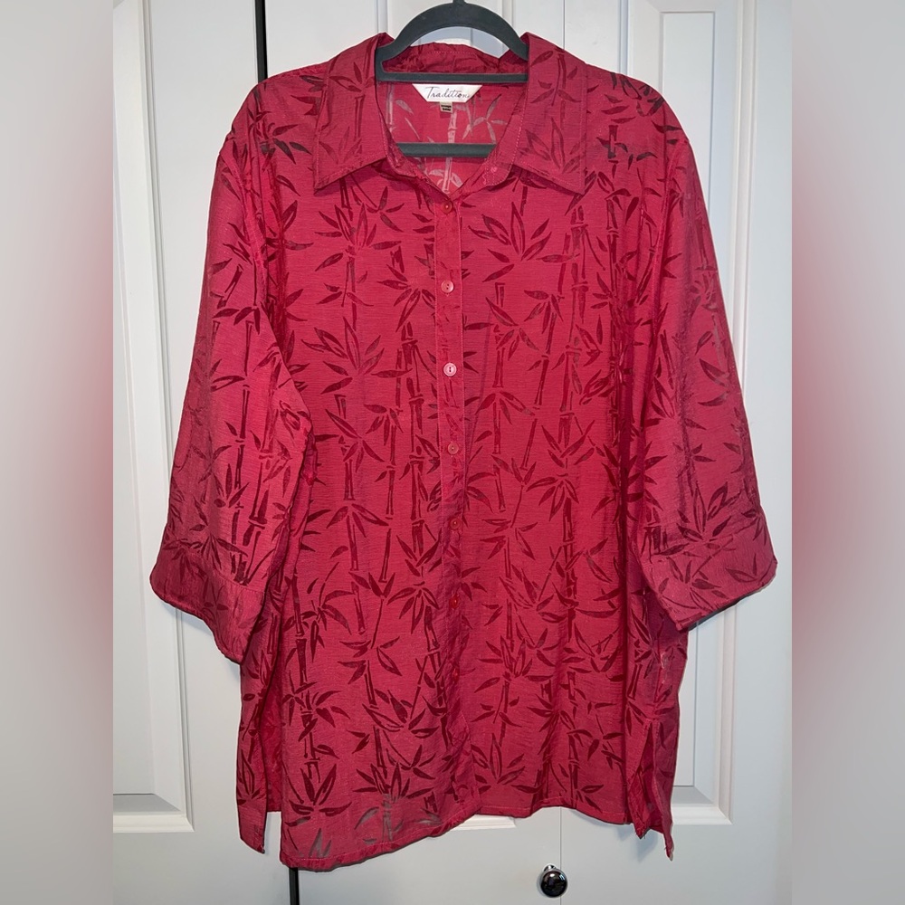 Tradition 24w button down blouse